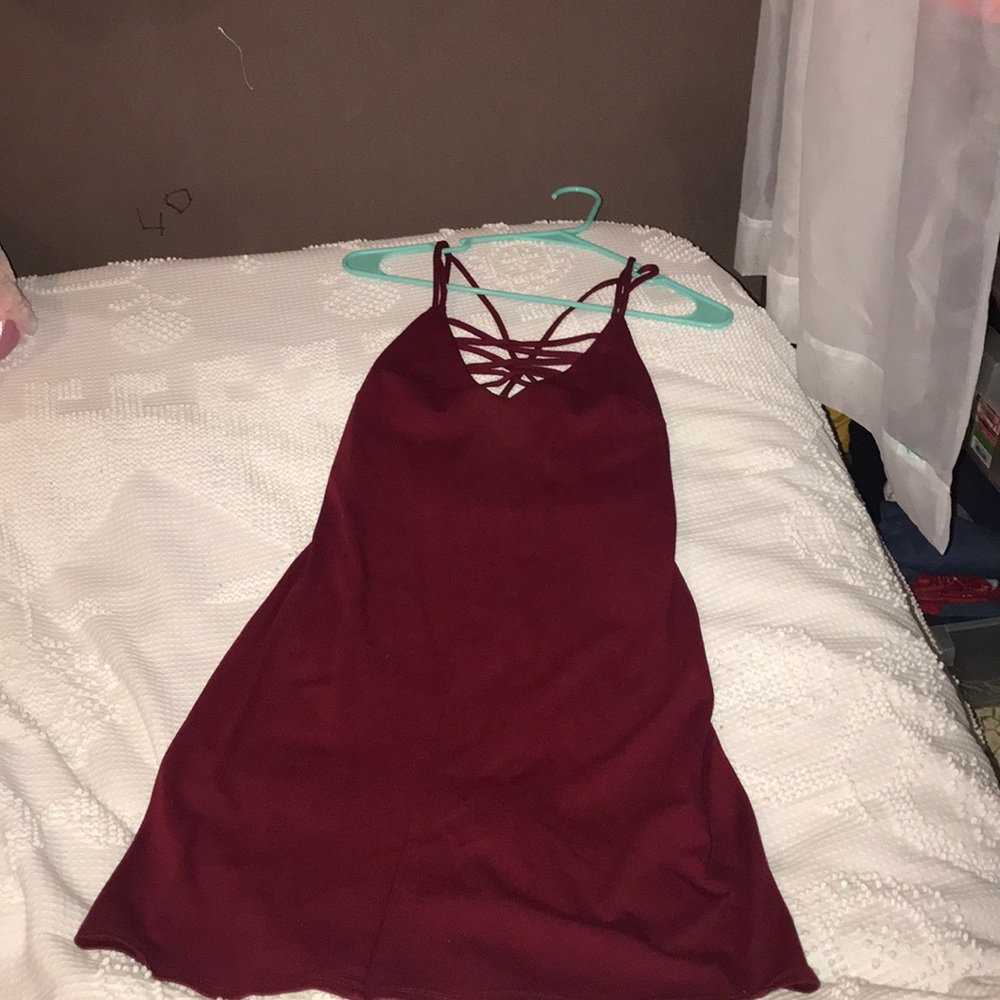Mini Burgundy Dress